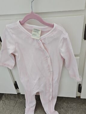 Soft Pink Baby One-Piece Footed Sleeper